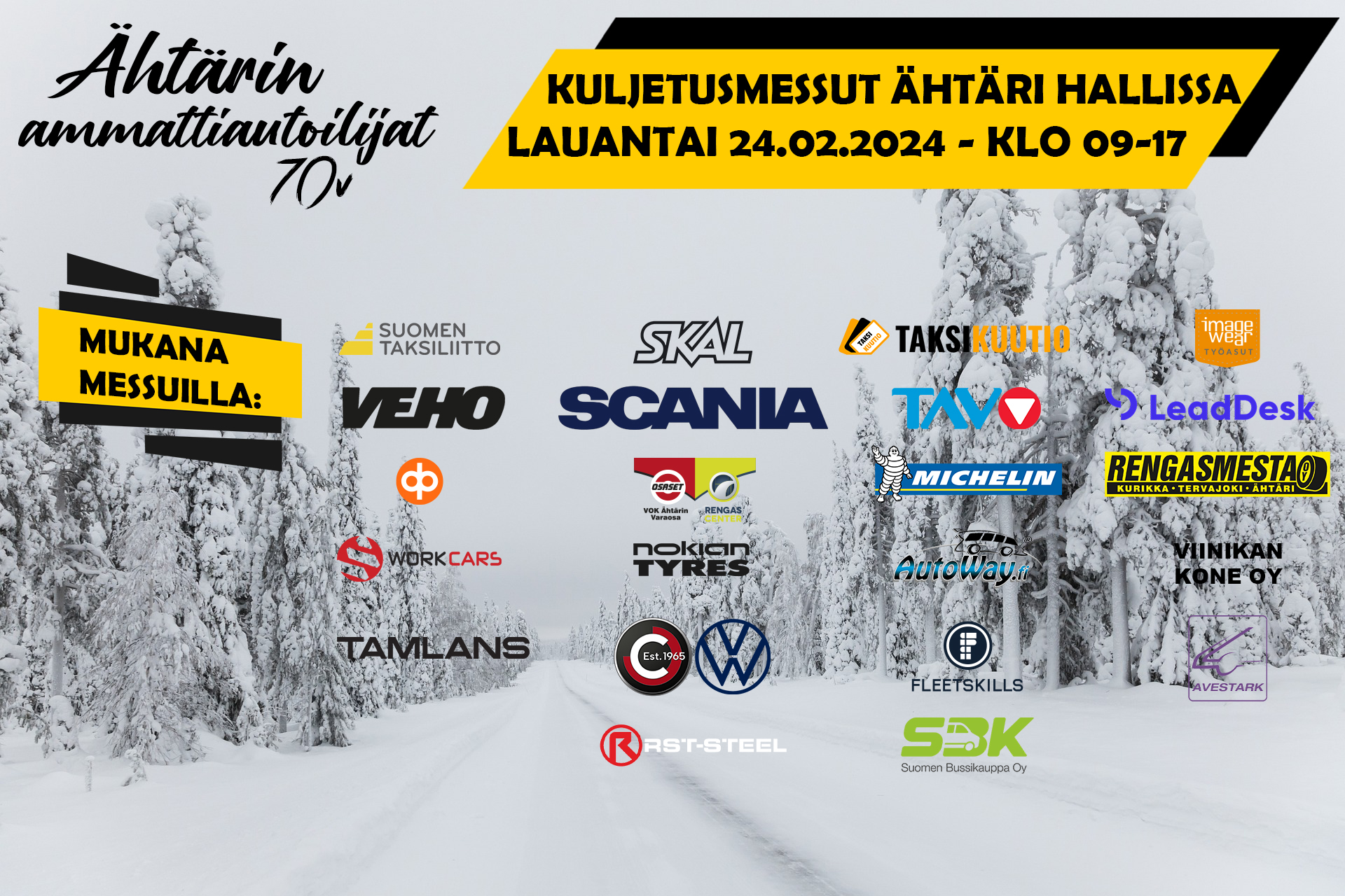 24.2. Kuljetusmessut ja MTB-talvimaastopyöräilytapahtuma